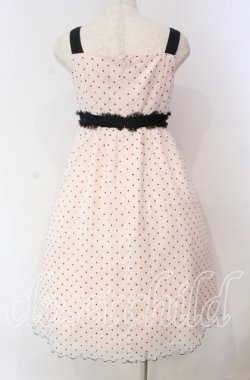 画像4: Emily Temple cute / フロッキードットチュールジャンパースカート  ピンク×クロ O-25-12-04-079-ET-OP-IG-OS