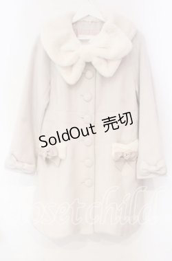 画像1: LIZ LISA / 衿リボンファーコート 0 ピンク O-25-12-04-083-LO-CO-OW-OS