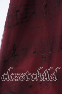 画像2: axes femme / メロディチュールスカート M ワイン O-25-12-04-010-AX-SK-YM-OS