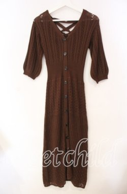 画像1: An MILLE / ニットワンピース  ブラウン O-25-12-04-085-EL-OP-OW-OS