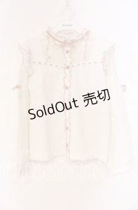 LIZ LISA / ハートチュールくりぬきカットトップス 0 シロ×ピンク O-25-12-04-086-LO-TO-OW-OS