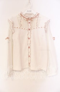 画像1: LIZ LISA / ハートチュールくりぬきカットトップス 0 シロ×ピンク O-25-12-04-086-LO-TO-OW-OS