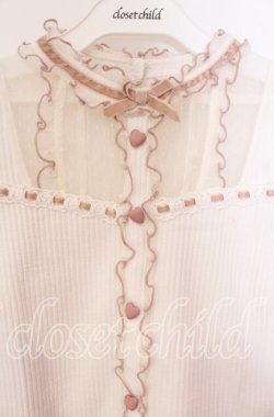 画像2: LIZ LISA / ハートチュールくりぬきカットトップス 0 シロ×ピンク O-25-12-04-086-LO-TO-OW-OS