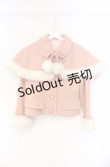 MILK / ミックスウールケープ付きショートコート  ピンク系 O-25-12-04-087-ML-JA-OW-OS
