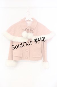 MILK / ミックスウールケープ付きショートコート  ピンク系 O-25-12-04-087-ML-JA-OW-OS