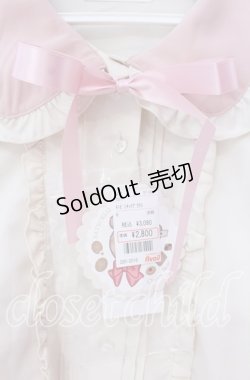 画像2: CHIP CLIP / 五月アイ/Cheese Bear/AIピンタックブラウス Ｍ 生成り×ピンク O-25-12-04-090-LO-BL-IG-OS