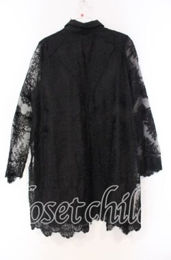 画像3: Drug Honey / シースルージャガードシャツ  ブラック O-25-12-04-013-PU-BL-YM-OS