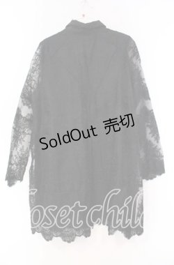 画像3: Drug Honey / シースルージャガードシャツ  ブラック O-25-12-04-013-PU-BL-YM-OS