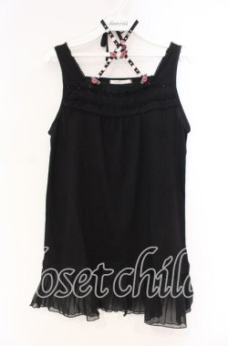 画像1: axes femme / ガーデンホルタータンクトップ M クロ O-25-12-04-002-AX-TO-OW-OS