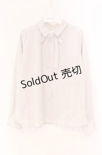 Fi.n.t / 細リボンタイ付きシャツ F オフホワイト（グレー寄り） O-25-12-04-015-CA-BL-OW-OS