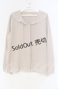 Fi.n.t / ヒートカット襟ブラウス F ベージュ O-25-12-04-016-CA-BL-OW-OS