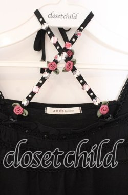 画像2: axes femme / ガーデンホルタータンクトップ M クロ O-25-12-04-002-AX-TO-OW-OS