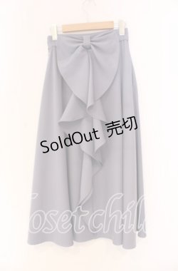 画像2: an another angelus / バックラッフルリボンフレアースカート F ブルー O-25-12-04-018-CA-SK-OW-OS