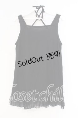 画像3: axes femme / ガーデンホルタータンクトップ M クロ O-25-12-04-002-AX-TO-OW-OS