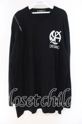 Desoro works / ロゴptショルダーZIPカットソー  ブラック O-25-12-04-025-PU-TO-OW-OS