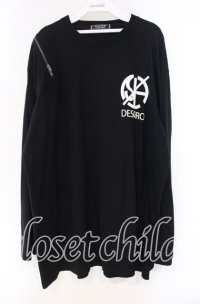 Desoro works / ロゴptショルダーZIPカットソー  ブラック O-25-12-04-025-PU-TO-OW-OS