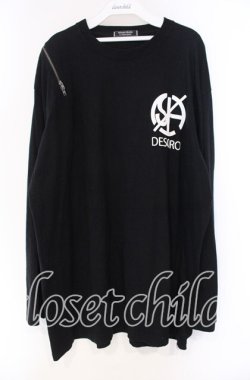 画像1: Desoro works / ロゴptショルダーZIPカットソー  ブラック O-25-12-04-025-PU-TO-OW-OS
