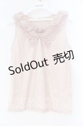 axes femme / コットンレース襟付タンク M ピンク O-25-12-04-003-AX-TO-OW-OS