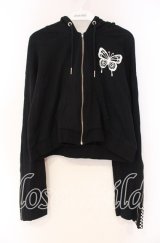 Jamie エーエヌケー / ロゴラインショートパーカー M クロ O-25-12-04-027-LO-TO-OW-OS