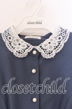 画像2: m petit by misako / AM*レースエリプリーツワンピース L ブルー O-25-12-04-028-LO-OP-OW-OS