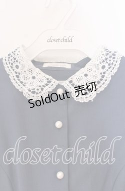 画像2: m petit by misako / AM*レースエリプリーツワンピース L ブルー O-25-12-04-028-LO-OP-OW-OS