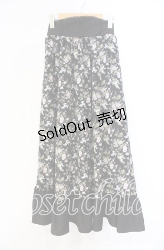 画像1: Kurumi Collaboration / グレイスフルコルセット風ロングスカート LL クロ O-25-12-04-030-LO-SK-OW-ZT605 (1)