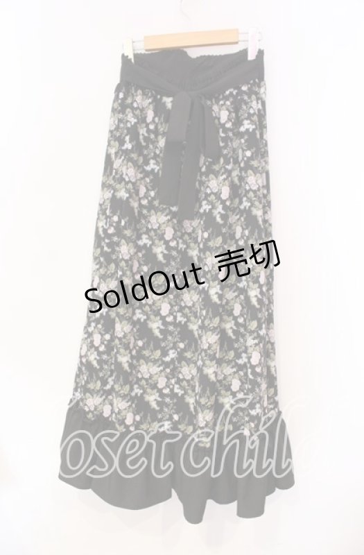 画像3: Kurumi Collaboration / グレイスフルコルセット風ロングスカート LL クロ O-25-12-04-030-LO-SK-OW-ZT605 (3)