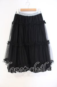 m petit by misako / NINA'Sギャザースカート L クロ O-25-12-04-031-LO-SK-OW-OS