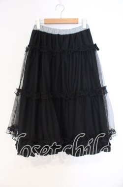 画像1: m petit by misako / NINA'Sギャザースカート L クロ O-25-12-04-031-LO-SK-OW-OS