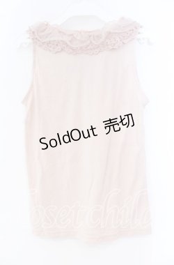 画像3: axes femme / コットンレース襟付タンク M ピンク O-25-12-04-003-AX-TO-OW-OS