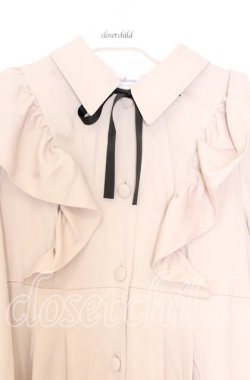 画像2: melume / バックリボンラッフルロングコート Ｌ ベージュ O-25-12-05-024-LO-OP-IG-OS
