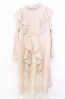 画像3: melume / バックリボンラッフルロングコート Ｌ ベージュ O-25-12-05-024-LO-OP-IG-OS