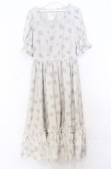 m petit by misako / NINA'S 花柄スクエアネックワンピース Ｍ ベージュ O-25-12-05-026-LO-OP-IG-ZT1212G