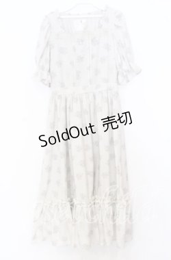 画像1: m petit by misako / NINA'S 花柄スクエアネックワンピース Ｍ ベージュ O-25-12-05-026-LO-OP-IG-ZT027