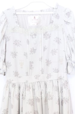 画像2: m petit by misako / NINA'S 花柄スクエアネックワンピース Ｍ ベージュ O-25-12-05-026-LO-OP-IG-OS