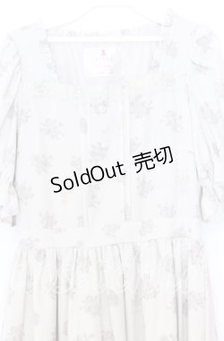 画像2: m petit by misako / NINA'S 花柄スクエアネックワンピース Ｍ ベージュ O-25-12-05-026-LO-OP-IG-ZT027