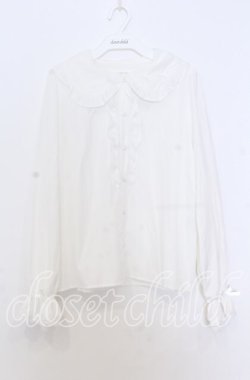 画像1: m petit by misako / AM マルエリフリルブラウス Ｌ シロ O-25-12-05-029-LO-BL-IG-OS