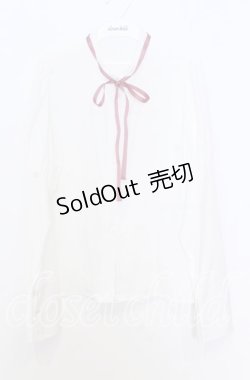 画像1: Kurumi Collaboration / KRデシンジゴスリブラウス Ｍ シロ O-25-12-05-032-LO-BL-IG-OS