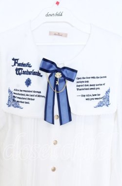 画像2: Amavel / Mysterious Books ブラウス  シロ×ブルー O-25-12-05-033-CA-BL-IG-OS