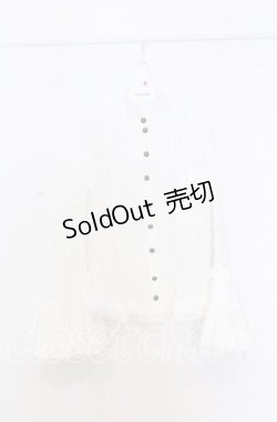 画像1: metamorphose / シャーリング姫袖ブラウス（梨地）  シロ O-25-12-05-034-ME-BL-IG-OS