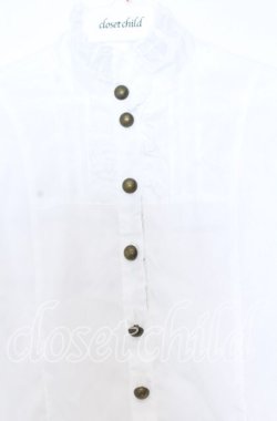 画像2: metamorphose / シャーリング姫袖ブラウス（梨地）  シロ O-25-12-05-034-ME-BL-IG-OS