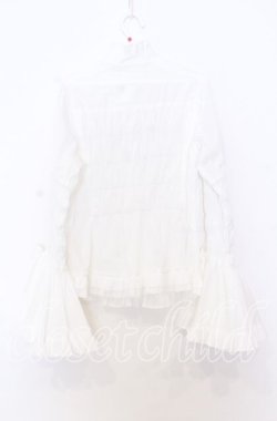画像4: metamorphose / シャーリング姫袖ブラウス（梨地）  シロ O-25-12-05-034-ME-BL-IG-OS
