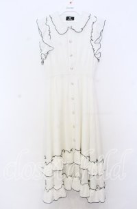 Rojita / シャドーチェックロングワンピース  シロ O-25-12-05-036-LO-OP-IG-OS