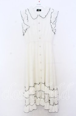 画像1: Rojita / シャドーチェックロングワンピース  シロ O-25-12-05-036-LO-OP-IG-OS