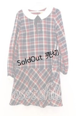 画像1: Fi.n.t / 丸襟チェックワンピース  ネイビーチェック O-25-12-05-038-CA-OP-IG-OS