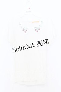 Fi.n.t / いちごステッチパフTシャツ  アイボリー O-25-12-05-039-CA-TO-IG-OS