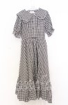 画像1: m petit by misako / TT*Mギンガムチェック半袖ワンピース Ｓ クロ×シロ O-25-12-05-041-LO-OP-IG-ZT518 (1)