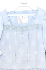 画像2: m petit by misako / NINA'S 花柄スクエアネックワンピース Ｓ サックス O-25-12-05-042-LO-OP-IG-ZT518 (2)