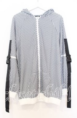 画像1: NieR Clothing / 袖切り離し可能ハニカム2WWAYパーカー F ホワイト O-25-12-05-049-PU-TO-YM-OS