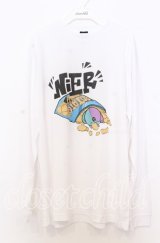 NieR Clothing / ONEくん プリントBIGカットソー XL ホワイト O-25-12-05-052-PU-TO-YM-ZT1211F